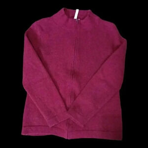 Pure Jill Women Lambs Wool Sweater Magenta color Small Petite